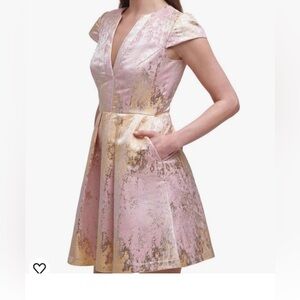 Vince Camuto Metallic Pink and Gold Dress